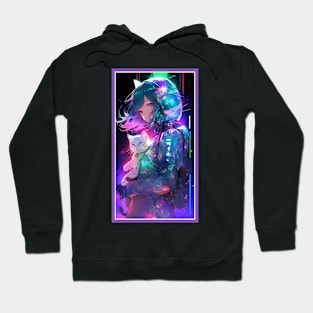 Anime Sci-Fi Cat Girl | Quality Anime Girl Artwork | Manga Girl Anime Art Hoodie